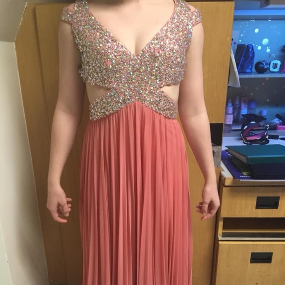 Pink Sparkle Evening Gown Size 2